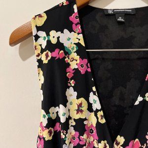 INC Wrap Patterned Dress
